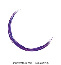 Vector Brush Stroke. Abstract Fluid Splash. Gradient Paintbrush. Violet Purple Sale Banner Brushstroke. Isolated Splash on White Backdrop. Watercolor Textured Background. 