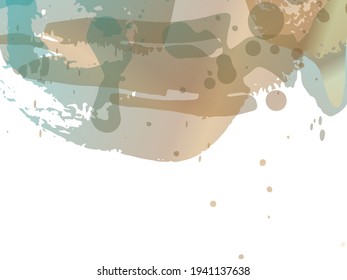 Vector Brush Stroke. Abstract Fluid Splash. Gradient Paintbrush. Watercolor Textured Background.  Blue and Indigo Isolated Splash on White Backdrop. Sale Banner Brushstroke.