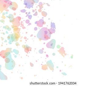 Vector Brush Stroke. Abstract Fluid Splash. Holographic Watercolor Textured Background.  Sale Banner Brushstroke. Isolated Splash on White Backdrop. Gradient Paintbrush.