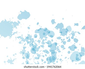 Vector Brush Stroke. Abstract Fluid Splash. Isolated Splash on White Backdrop. Sale Banner Brushstroke. Watercolor Textured Background.  Gradient Paintbrush. Blue and Indigo