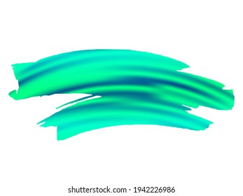 Vector Brush Stroke. Abstract Fluid Splash. Isolated Splash on White Backdrop. Blue and Indigo Watercolor Textured Background.  Gradient Paintbrush. Sale Banner Brushstroke.