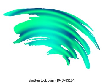 Vector Brush Stroke. Abstract Fluid Splash. Sale Banner Brushstroke. Blue and Indigo Watercolor Textured Background.  Isolated Splash on White Backdrop. Gradient Paintbrush.