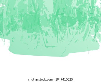 Vector Brush Stroke. Abstract Fluid Splash. Isolated Splash on White Backdrop. Sale Banner Brushstroke. Watercolor Textured Background.  Gradient Paintbrush. Green and Teal