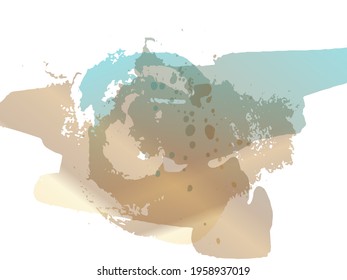 Vector Brush Stroke. Abstract Fluid Splash. Blue and Indigo Sale Banner Brushstroke. Gradient Paintbrush. Isolated Splash on White Backdrop. Watercolor Textured Background. 