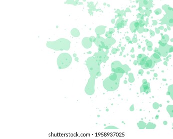 Vector Brush Stroke. Abstract Fluid Splash. Gradient Paintbrush. Isolated Splash on White Backdrop. Green and Teal Watercolor Textured Background.  Sale Banner Brushstroke.