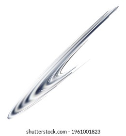 Vector Brush Stroke. Abstract Fluid Splash. Watercolor Textured Background.  Sale Banner Brushstroke. Isolated Splash on White Backdrop. Silver Grey Gradient Paintbrush.