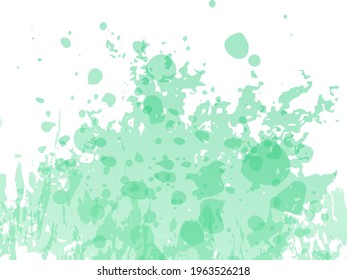 Vector Brush Stroke. Abstract Fluid Splash. Gradient Paintbrush. Green and Teal Sale Banner Brushstroke. Isolated Splash on White Backdrop. Watercolor Textured Background. 