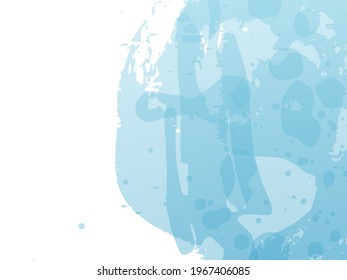 Vector Brush Stroke. Abstract Fluid Splash. Watercolor Textured Background.  Blue and Indigo Sale Banner Brushstroke. Gradient Paintbrush. Isolated Splash on White Backdrop.