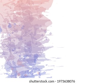 Vector Brush Stroke. Abstract Fluid Splash. Blue and Indigo Watercolor Textured Background.  Sale Banner Brushstroke. Isolated Splash on White Backdrop. Gradient Paintbrush.