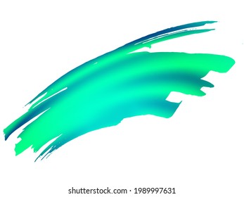Estroque del pincel del vector. Resumen de la salpicadura de fluidos. Pincel de pancarta de venta. Fondo texturado de color de agua.  Splash aislado sobre fondo blanco. Pincel de degradado. Azul e Índigo