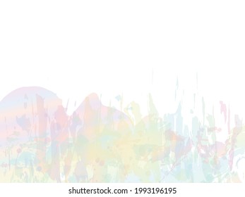 Vector Brush Stroke. Abstract Fluid Splash. Isolated Splash on White Backdrop. Sale Banner Brushstroke. Watercolor Textured Background.  Gradient Paintbrush. Holographic
