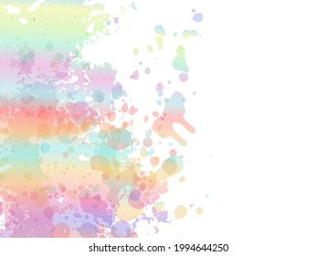 Vector Brush Stroke. Abstract Fluid Splash. Sale Banner Brushstroke. Isolated Splash on White Backdrop. Watercolor Textured Background.  Holographic Gradient Paintbrush.