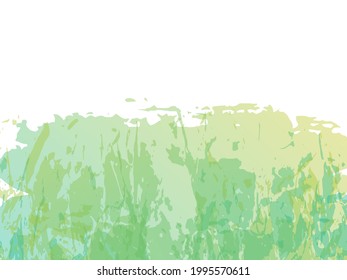 Vector Brush Stroke. Abstract Fluid Splash. Watercolor Textured Background.  Green and Teal Isolated Splash on White Backdrop. Sale Banner Brushstroke. Gradient Paintbrush.