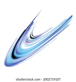 Vektor Brush Stroke. Abstrakter Flüssigkeitsschlag. Verkaufsbanner-Pinselstrich. Einziger Schlag auf weißem Hintergrund. Aquarell strukturierter Hintergrund.  Farbenpinsel. Blau und Indizien
