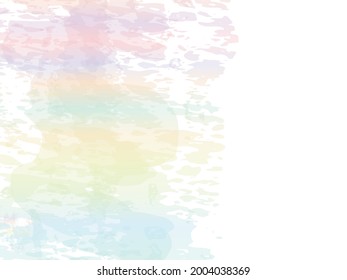 Vector Brush Stroke. Abstract Fluid Splash. Watercolor Textured Background.  Sale Banner Brushstroke. Holographic Gradient Paintbrush. Isolated Splash on White Backdrop.