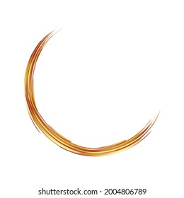 Vector Brush Stroke. Abstract Fluid Splash. Isolated Splash on White Backdrop. Yellow Gold Gradient Paintbrush. Sale Banner Brushstroke. Watercolor Textured Background. 