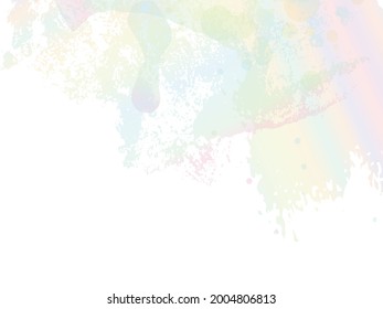 Vector Brush Stroke. Abstract Fluid Splash. Holographic Isolated Splash on White Backdrop. Gradient Paintbrush. Sale Banner Brushstroke. Watercolor Textured Background. 