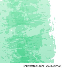 Vector Brush Stroke. Abstract Fluid Splash. Isolated Splash on White Backdrop. Sale Banner Brushstroke. Gradient Paintbrush. Watercolor Textured Background.  Green and Teal