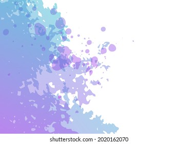 Vector Brush Stroke. Abstract Fluid Splash. Gradient Paintbrush. Sale Banner Brushstroke. Watercolor Textured Background.  Blue and Indigo Isolated Splash on White Backdrop.