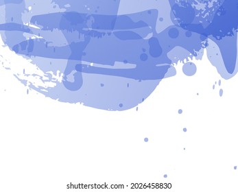 Vector Brush Stroke. Abstract Fluid Splash. Blue and Indigo Sale Banner Brushstroke. Isolated Splash on White Backdrop. Watercolor Textured Background.  Gradient Paintbrush.