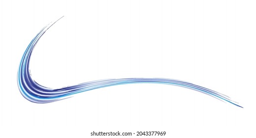 Vector Brush Stroke. Abstract Fluid Splash. Watercolor Textured Background.  Blue and Indigo Sale Banner Brushstroke. Isolated Splash on White Backdrop. Gradient Paintbrush.