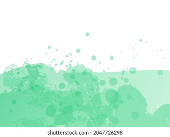 Estroque del pincel del vector. Resumen de la salpicadura de fluidos. Pincel de pancarta de venta. Splash aislado sobre fondo blanco. Fondo texturado de color de agua.  Pincel de degradado. Verde y azul