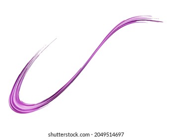 Vector Brush Stroke. Abstract Fluid Splash. Isolated Splash on White Backdrop. Watercolor Textured Background.  Gradient Paintbrush. Violet Purple Sale Banner Brushstroke.