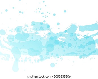 Vector Brush Stroke. Abstract Fluid Splash. Sale Banner Brushstroke. Isolated Splash on White Backdrop. Gradient Paintbrush. Watercolor Textured Background.  Blue and Indigo