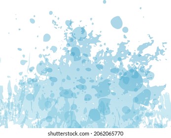 Estroque del pincel del vector. Resumen de la salpicadura de fluidos. Fondo texturado de color azul e índigo.  Pincel de pancarta de venta. Pincel de degradado. Splash aislado sobre fondo blanco.