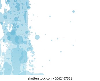 Vector Brush Stroke. Abstract Fluid Splash. Isolated Splash on White Backdrop. Gradient Paintbrush. Watercolor Textured Background.  Sale Banner Brushstroke. Blue and Indigo