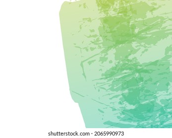 Vector Brush Stroke. Abstract Fluid Splash. Watercolor Textured Background.  Isolated Splash on White Backdrop. Green and Teal Gradient Paintbrush. Sale Banner Brushstroke.