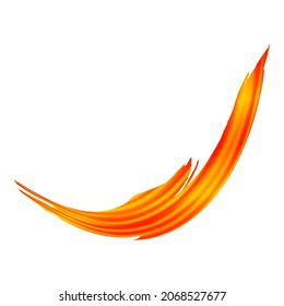 Vector Brush Stroke. Abstract Fluid Splash. Gradient Paintbrush. Isolated Splash on White Backdrop. Sale Banner Brushstroke. Watercolor Textured Background.  Crimson Red
