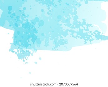 Vector Brush Stroke. Abstract Fluid Splash. Sale Banner Brushstroke. Blue and Indigo Gradient Paintbrush. Watercolor Textured Background.  Isolated Splash on White Backdrop.