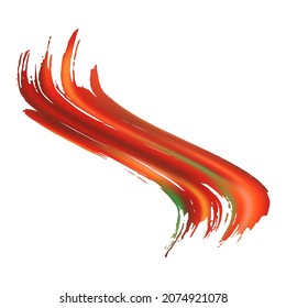 Vector Brush Stroke. Abstract Fluid Splash. Isolated Splash on White Backdrop. Crimson Red Watercolor Textured Background.  Gradient Paintbrush. Sale Banner Brushstroke.