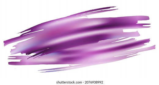 Estroque del pincel del vector. Resumen de la salpicadura de fluidos. Fondo texturado de color de agua.  Esplash aislado violeta púrpura sobre fondo blanco. Pincel de pancarta de venta. Pincel de degradado.