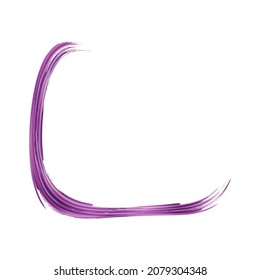 Vector Brush Stroke. Abstract Fluid Splash. Violet Purple Isolated Splash on White Backdrop. Watercolor Textured Background.  Gradient Paintbrush. Sale Banner Brushstroke.