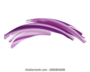 Vector Brush Stroke. Abstract Fluid Splash. Isolated Splash on White Backdrop. Sale Banner Brushstroke. Gradient Paintbrush. Violet Purple Watercolor Textured Background. 