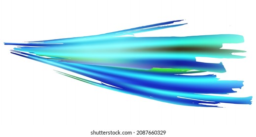 Vector Brush Stroke. Abstract Fluid Splash. Isolated Splash on White Backdrop. Watercolor Textured Background.  Gradient Paintbrush. Blue and Indigo Sale Banner Brushstroke.