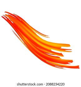 Vector Brush Stroke. Abstract Fluid Splash. Crimson Red Watercolor Textured Background.  Isolated Splash on White Backdrop. Gradient Paintbrush. Sale Banner Brushstroke.