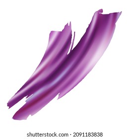 Vector Brush Stroke. Abstract Fluid Splash. Violet Purple Gradient Paintbrush. Isolated Splash on White Backdrop. Watercolor Textured Background.  Sale Banner Brushstroke.