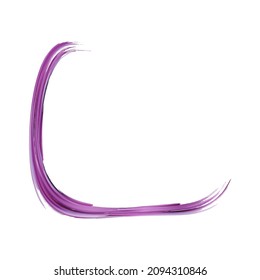 Vector Brush Stroke. Abstract Fluid Splash. Sale Banner Brushstroke. Isolated Splash on White Backdrop. Gradient Paintbrush. Violet Purple Watercolor Textured Background. 