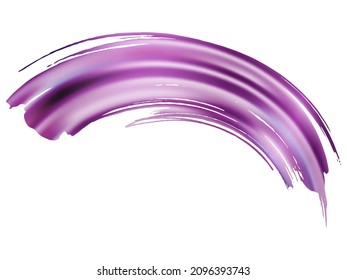 Vector Brush Stroke. Abstract Fluid Splash. Watercolor Textured Background.  Violet Purple Gradient Paintbrush. Sale Banner Brushstroke. Isolated Splash on White Backdrop.