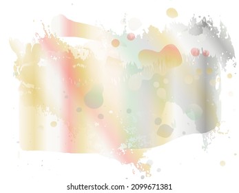 Vector Brush Stroke. Abstract Fluid Splash. Sale Banner Brushstroke. Gradient Paintbrush. Watercolor Textured Background.  Isolated Splash on White Backdrop.
