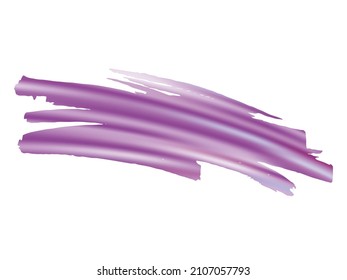 Vector Brush Stroke. Abstract Fluid Splash. Isolated Splash on White Backdrop. Gradient Paintbrush. Sale Banner Brushstroke. Watercolor Textured Background.  Violet Purple