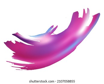 Vector Brush Stroke. Abstract Fluid Splash. Watercolor Textured Background.  Crimson Red Sale Banner Brushstroke. Gradient Paintbrush. Isolated Splash on White Backdrop.