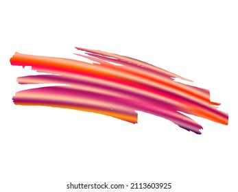 Vector Brush Stroke. Abstract Fluid Splash. Gradient Paintbrush. Sale Banner Brushstroke. Watercolor Textured Background.  Isolated Splash on White Backdrop. Crimson Red