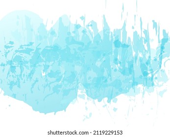 Vector Brush Stroke. Abstract Fluid Splash. Watercolor Textured Background.  Isolated Splash on White Backdrop. Sale Banner Brushstroke. Gradient Paintbrush. Blue and Indigo