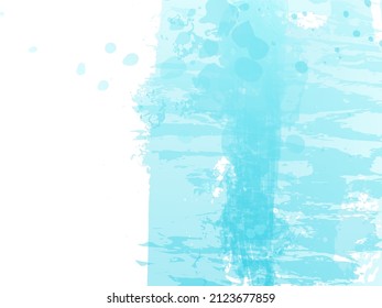 Vector Brush Stroke. Abstract Fluid Splash. Blue and Indigo Isolated Splash on White Backdrop. Gradient Paintbrush. Watercolor Textured Background.  Sale Banner Brushstroke.