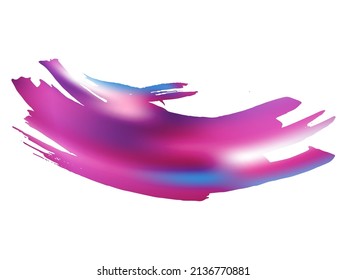 Vector Brush Stroke. Abstract Fluid Splash. Sale Banner Brushstroke. Watercolor Textured Background.  Isolated Splash on White Backdrop. Crimson Red Gradient Paintbrush.