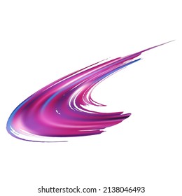 Vector Brush Stroke. Abstract Fluid Splash. Isolated Splash on White Backdrop. Sale Banner Brushstroke. Watercolor Textured Background.  Crimson Red Gradient Paintbrush.